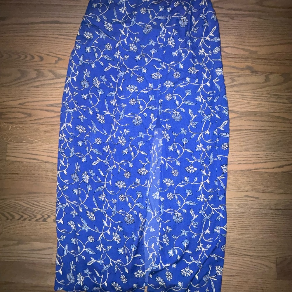 Amuse Society Blue Maxi  Skirt with Slit